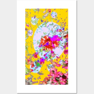 Abstract Psychedelic Flower Pattern Posters and Art